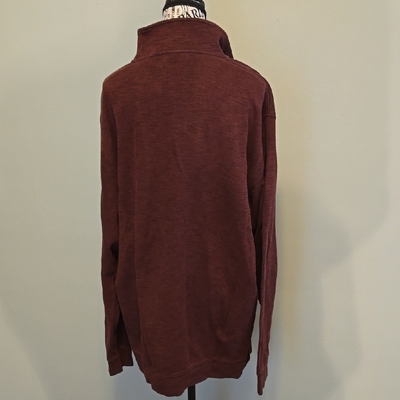 Men's Brown Quarter-Zip Sweater - Picture 5 of 5